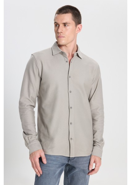 Regular Fit Normal Kesim %100 Pamuk İndigo Gömlek