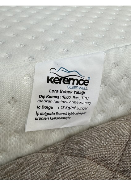 Lora Sünger Bebek Yatağı 60 X120 cm Beyaz fırsatları