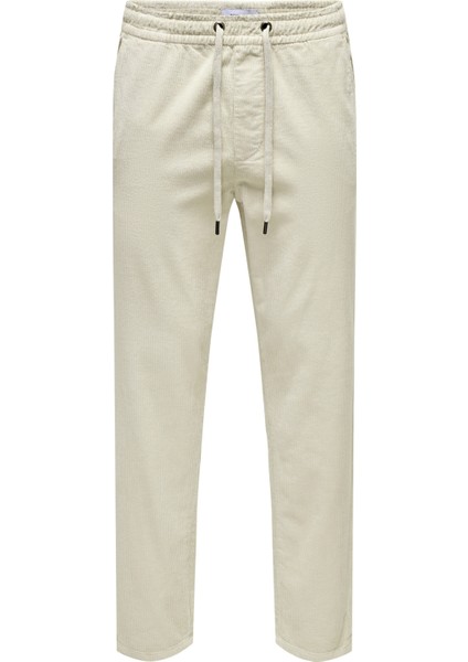 Normal Bel Normal Ekru Erkek Chino Pantolon Onslınus Tap Corduroy 0185 Pant Noo indirimleri