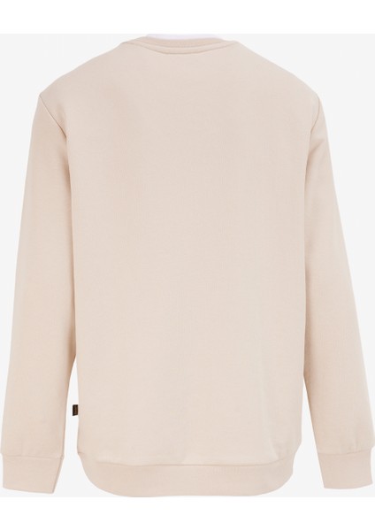 Bisiklet Yaka Düz Bej Erkek Sweatshırt J4WM-SWT7355 fiyatları