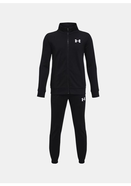 Under Armour Düz Siyah Erkek Eşofman Takımı 1363290-004-UA Rival Knit Track Sui