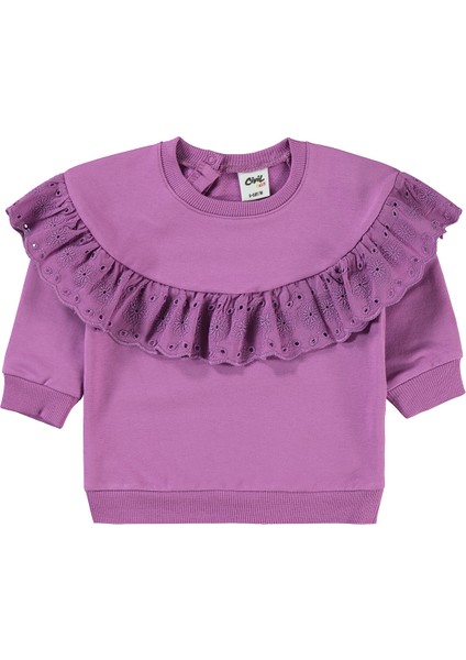 Kız Bebek Sweatshirt 6-18 Ay Leylak