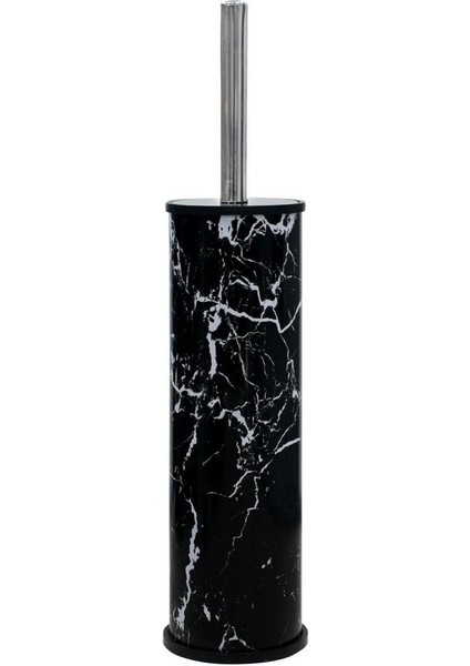 Siyah Mermer 4'lü Set: Pedallı Çöp Kovası, WC Fırçası, Sabunluk ve Diş Fırçalık fırsatları