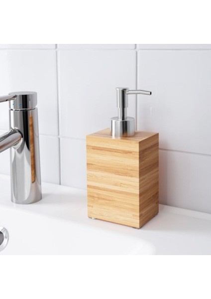 Tekno Trust 2'li Bambu Banyo Seti Sıvı Sabunluk ve Diş Fırçalık