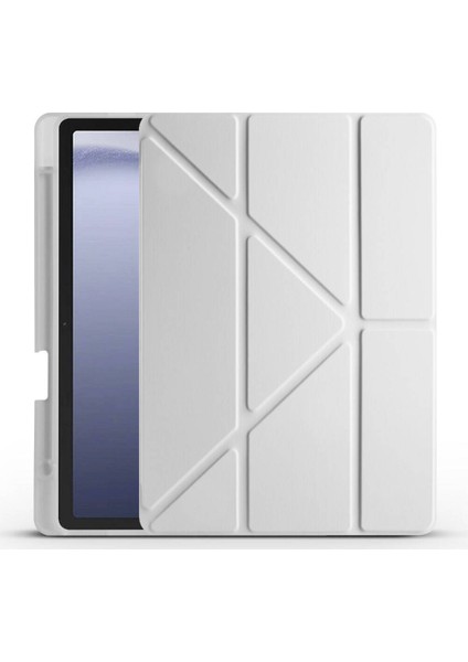 Samsung Galaxy Tab A9 Kılıf Tri Folding Kalem Bölmeli Standlı Kılıf