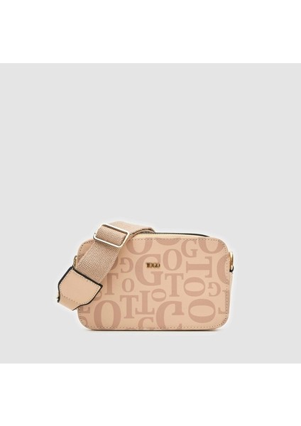 Kadın Monogram Çapraz Çanta [930036], Nude
