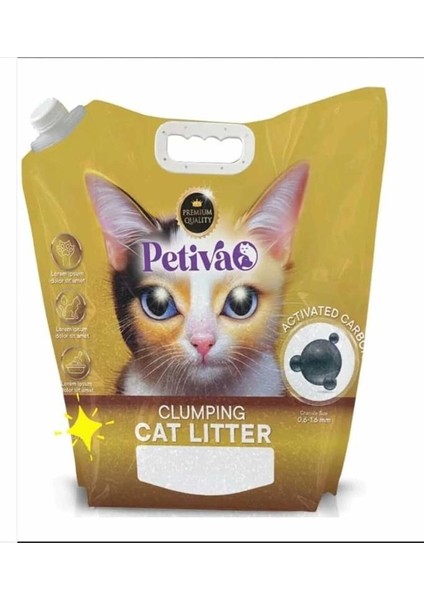Petiva Özel Seri Aktif Karbonlu Kedi Kumu 8lt