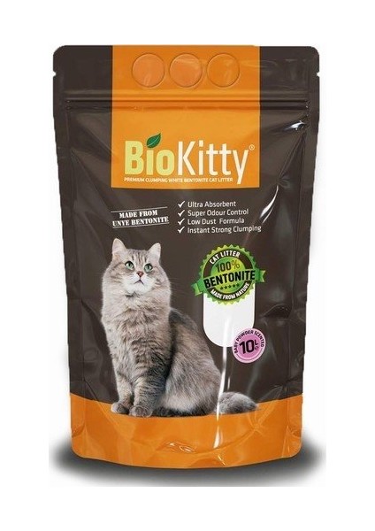 Biokitty Bebek Pudralı Tozsuz Ince Taneli Topaklanan Kedi Kumu 10 Lt