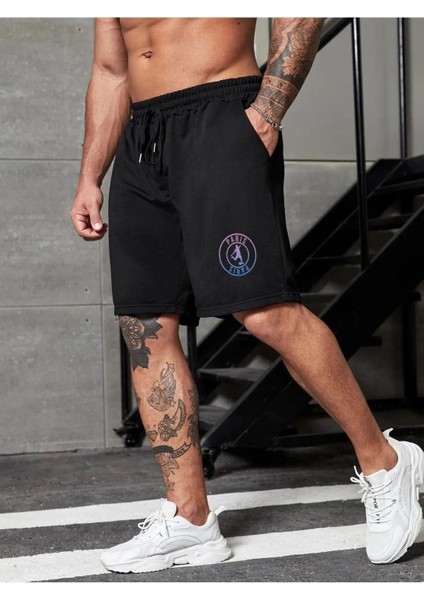 Erkek Siyah Oversize Şort