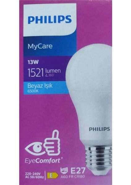 MYCARE13 Watt 1521 Lümen Beyaz LED Ampul 12 Adet