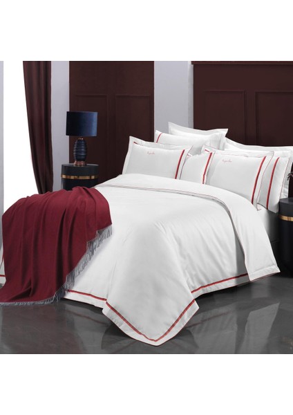 Odeo Saten Nevresim Takımı King Size , .beyaz