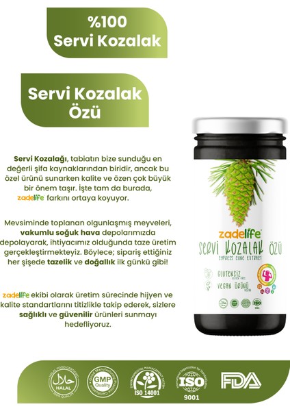 Kozalak Şurubu Servi Kozalak  Özü Net 315 gr