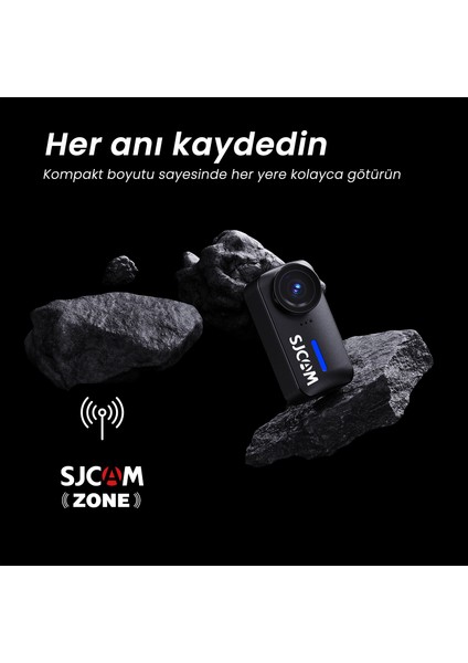 C110+ 4K Wifi F1.8 20MP 170° 6 Eksenli Jiroskop IP65 30 Metre Su Geçirmez Mini Aksiyon Kamerası Siyah fırsatları