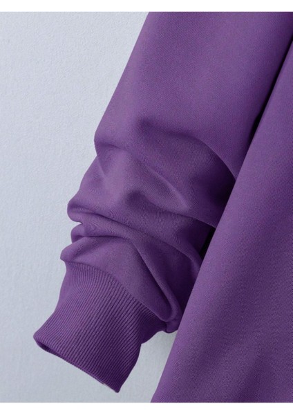 Erkek Ny Ön Arka Baskılı Oversize Bisiklet Yaka Sweatshirt modelleri