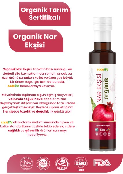 Organik Nar Ekşisi Fda Onaylı 350 gr