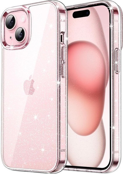 iPhone 15 Kılıf Simli Glitter Jelly Kılıf