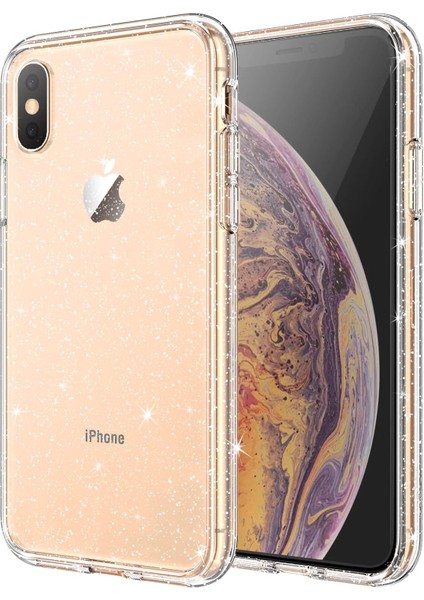iPhone Xs Kılıf Simli Glitter Jelly Kılıf