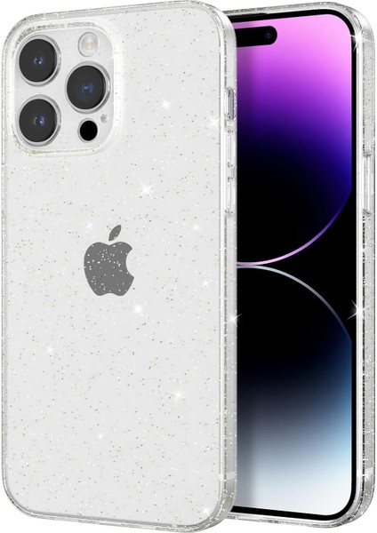 iPhone 14 Pro Kılıf Simli Glitter Jelly Kılıf