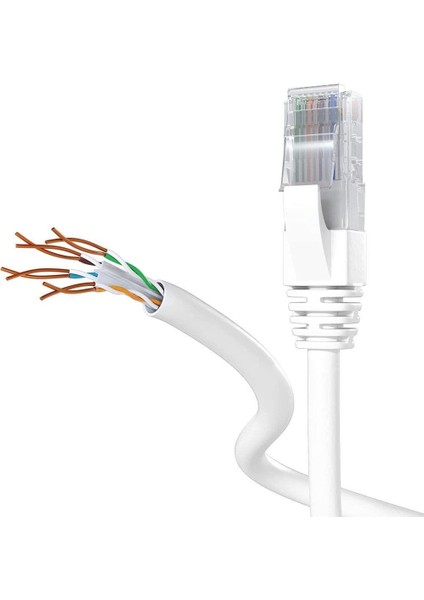 PrimeX Plus Primex PX-CAT615G 23AWG Gri 15 Metre CAT6E Ethernet Kablosu, Gigabit Cat6 Internet Kablosu (Gigabit)