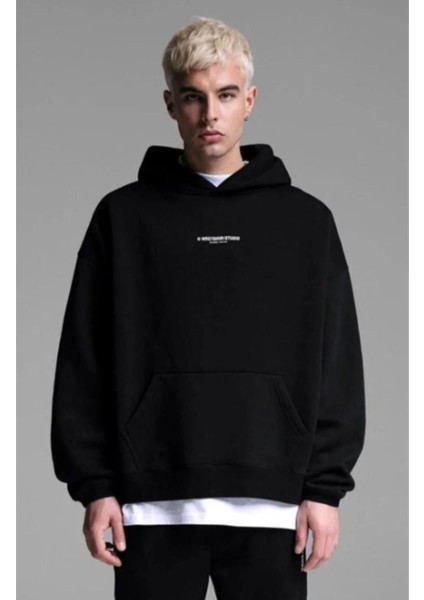 Erkek Wrst Bhvr Baskılı Oversize Kapşonlu Sweatshirt fiyatları