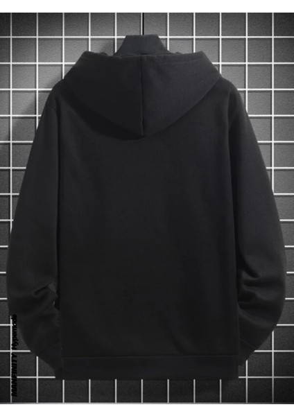 Erkek Siyah Slowly Baskı Kapüşonlu Sweatshirt fiyatları