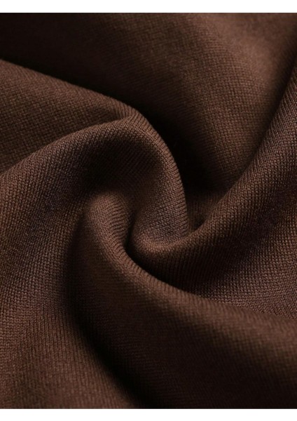 Erkek Kahverengi Y Logo Baskılı Kapüşonlu Sweatshirt fırsatları