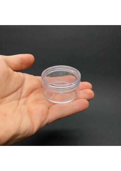 50 ml Şeffaf Mika Krem Kavanozu , Küçük Plastik Kavanoz , Akrilik Kavanoz , Mini Kavanoz x 6 Adet