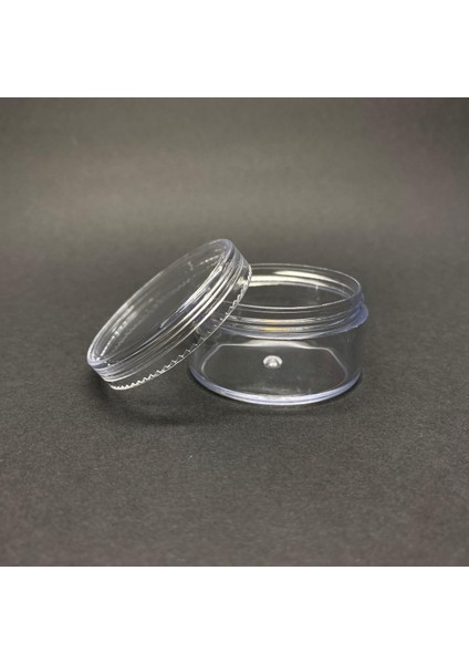 50 ml Şeffaf Mika Krem Kavanozu , Küçük Plastik Kavanoz , Akrilik Kavanoz , Mini Kavanoz x 6 Adet