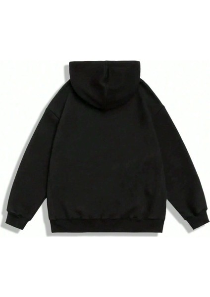 Erkek Siyah Büyük Paris Baskılı Kapüşonlu Sweatshirt fiyatları