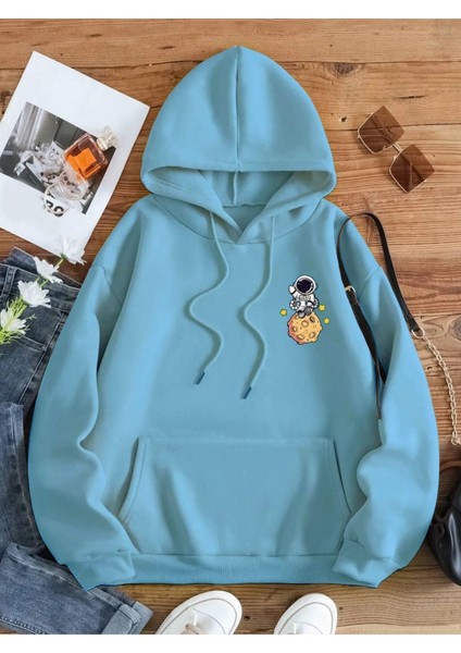 Kadın Galaxy Sırt Baskılı Oversize Sweatshirt fiyatları