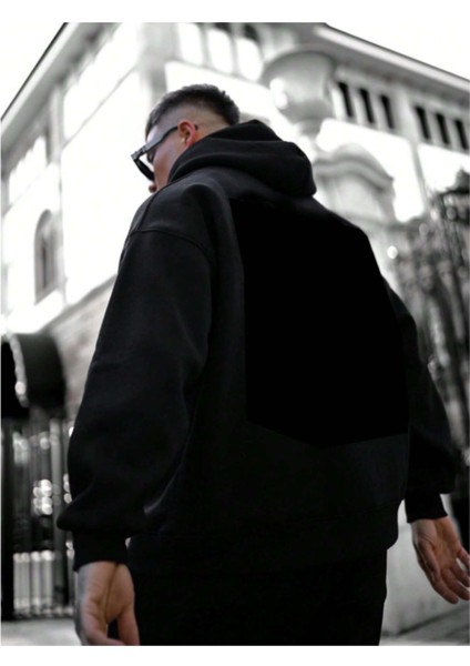 Erkek Siyah New York Baskılı Kapüşonlu Sweatshirt fiyatları