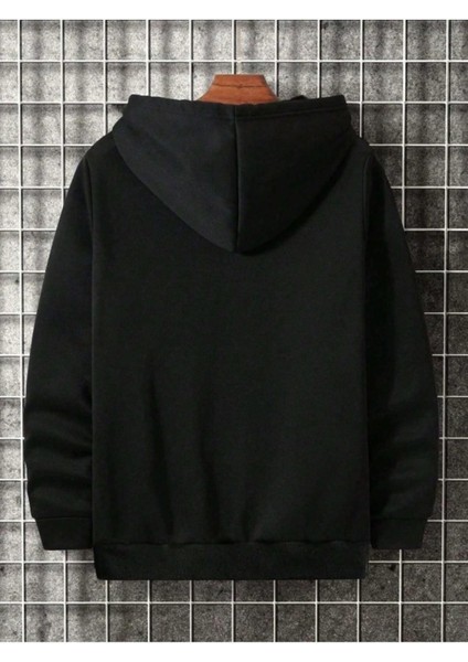 Erkek Siyah Originals Baskılı Oversize Kapşonlu Sweatshirt fiyatları