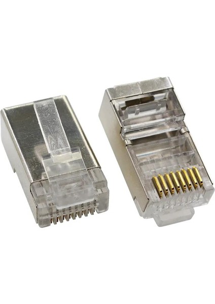 PrimeX Plus Primex PX-CAT660 Metal Cat6 Jak RJ45 Metal Konnektör Cat6 Plug Metal 100'lü Paket