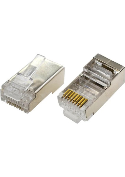 PrimeX Plus Primex PX-CAT660 Metal Cat6 Jak RJ45 Metal Konnektör Cat6 Plug Metal 100'lü Paket