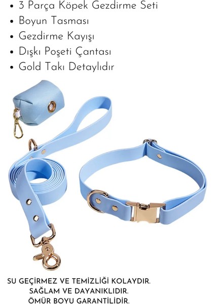 '' Çiko '' 3 Parça Köpek Tasması ve Gezdirme Seti - 1 Adet Rulo Dışkı Poşeti Hediyelidir fırsatları
