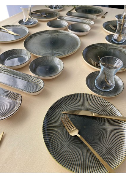 8 kişilik 25 parça seramik kahvaltı takımı, şık ve kullanışlı tabaklar fırsatları