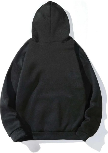 Unisex California Baskılı Oversize Kapşonlu Sweatshirt