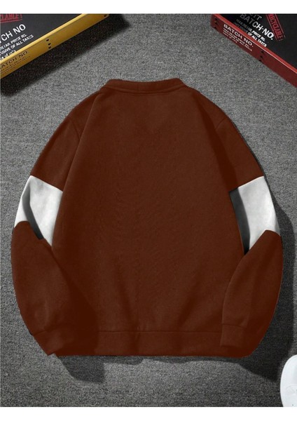 Unisex Kahverengi Los Angeles Baskılı Oversize Parçalı Polo Yaka Fermuarlı Sweatshirt fiyatları