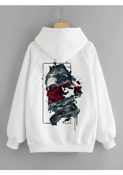 Unisex Sırt Baskılı Kapşonlu Oversize Sweatshirt fiyatları