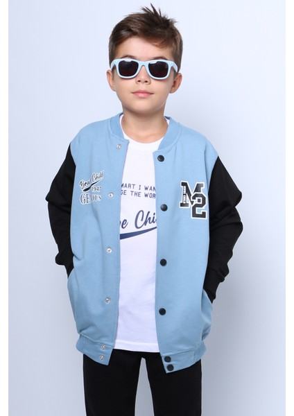Erkek Çocuk Kolej Ceket Tshirt 2`li Takım Baskılı Çıtçıtlı C46 fiyatları