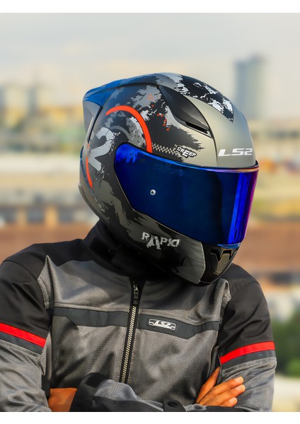 Rapıd 2 Cırcle Mat Siyah-Kırmızı Kask + Spoıler