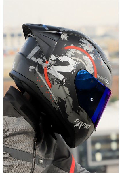 Rapıd 2 Cırcle Mat Siyah-Kırmızı Kask + Spoıler indirimleri