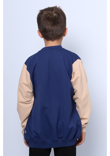 Erkek Çocuk Kolej Ceket Tshirt 2`li Takım Baskılı Çıtçıtlı C46 fırsatları