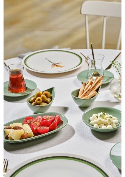 Herby 16 Parça 4 Kişilik Porselen Kahvaltı / Servis Seti