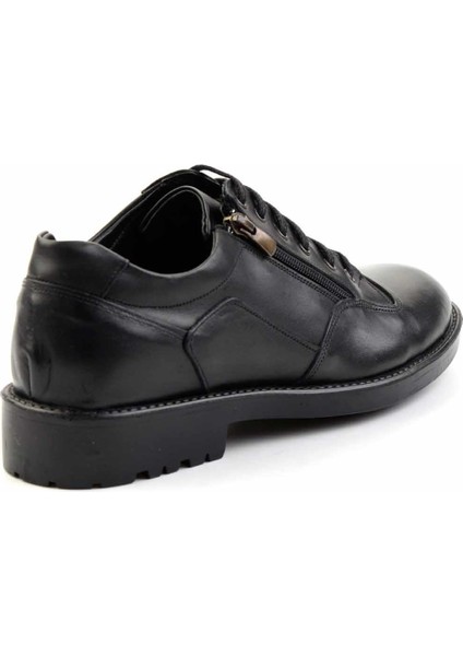 Siyah Deri Erkek Casual Ayakkabı E01440037103 fırsatları