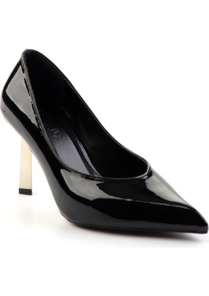Siyah Rugan Kadın Klasik Topuklu Ayakkabı K01188051108 modelleri
