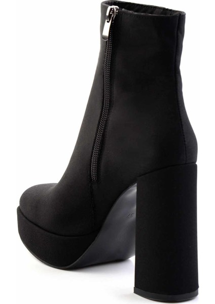 Mat Siyah Saten Kadın Bot & Bootie K02527290438 modelleri
