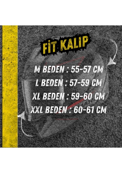 D-Skwal 3 Sızlar (Kar) Kapalı Motorsiklet Kask (ECE2206) (Fit Kasa)