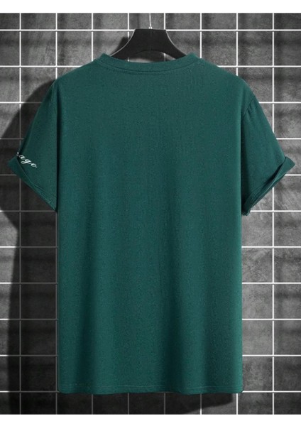 Erkek Chicago Baskılı Oversize T-Shirt