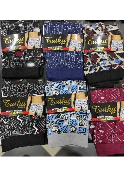 Ttku Erkek Boxer Desenli Karışık Renk 12 Adet fiyatları